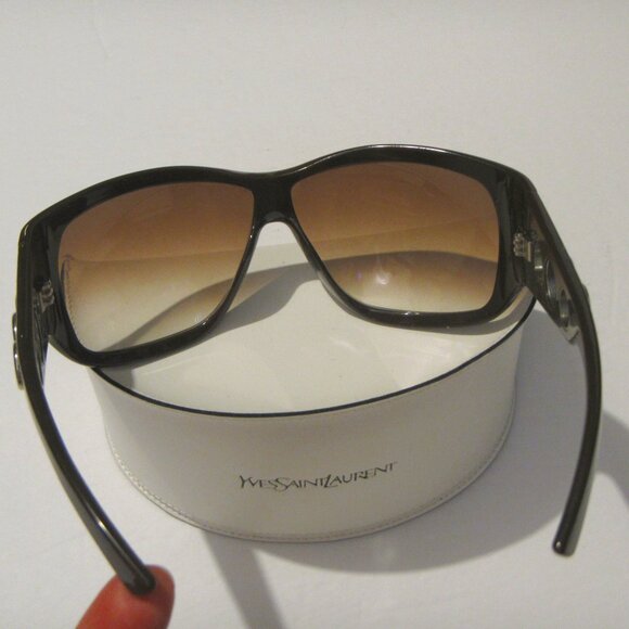 YSL Yves Saint Laurent Brown Gradient Sunglasses 6112/S with Case - Picture 6 of 9